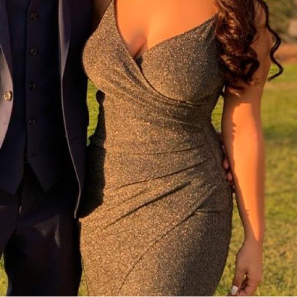 Windsor silver sparkle maxi dress